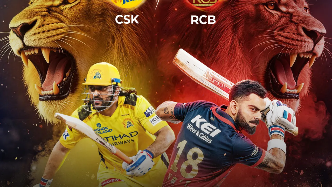 Fantasy cricket contest leaderboard moment from an RCB versus CSK IPL fixture